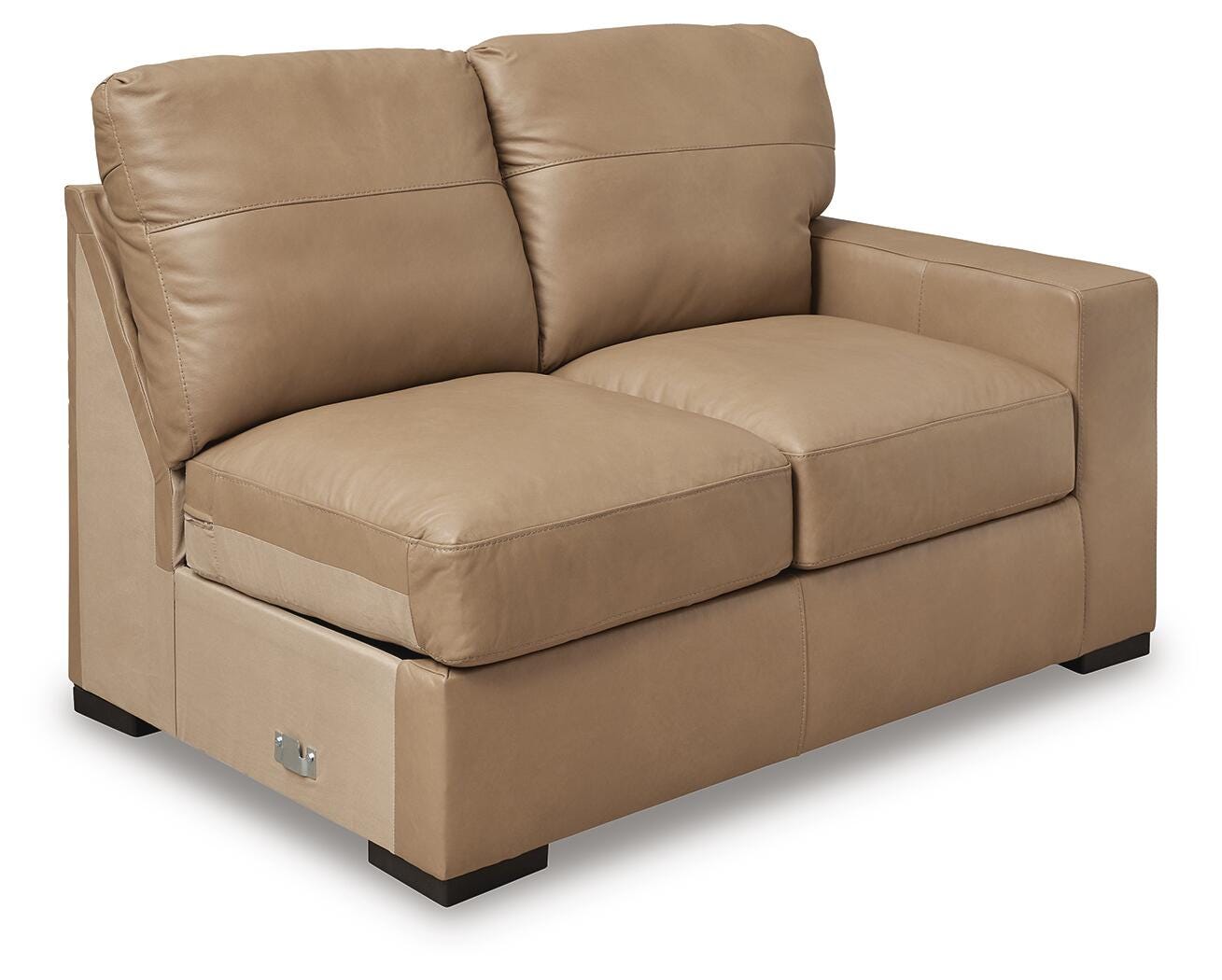 Bandon 4-Piece LAF Sectional in Toffee Leather