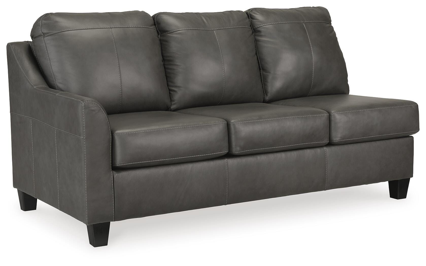 Valderno 2-Piece RAF Chaise Sectional in Fog Leather