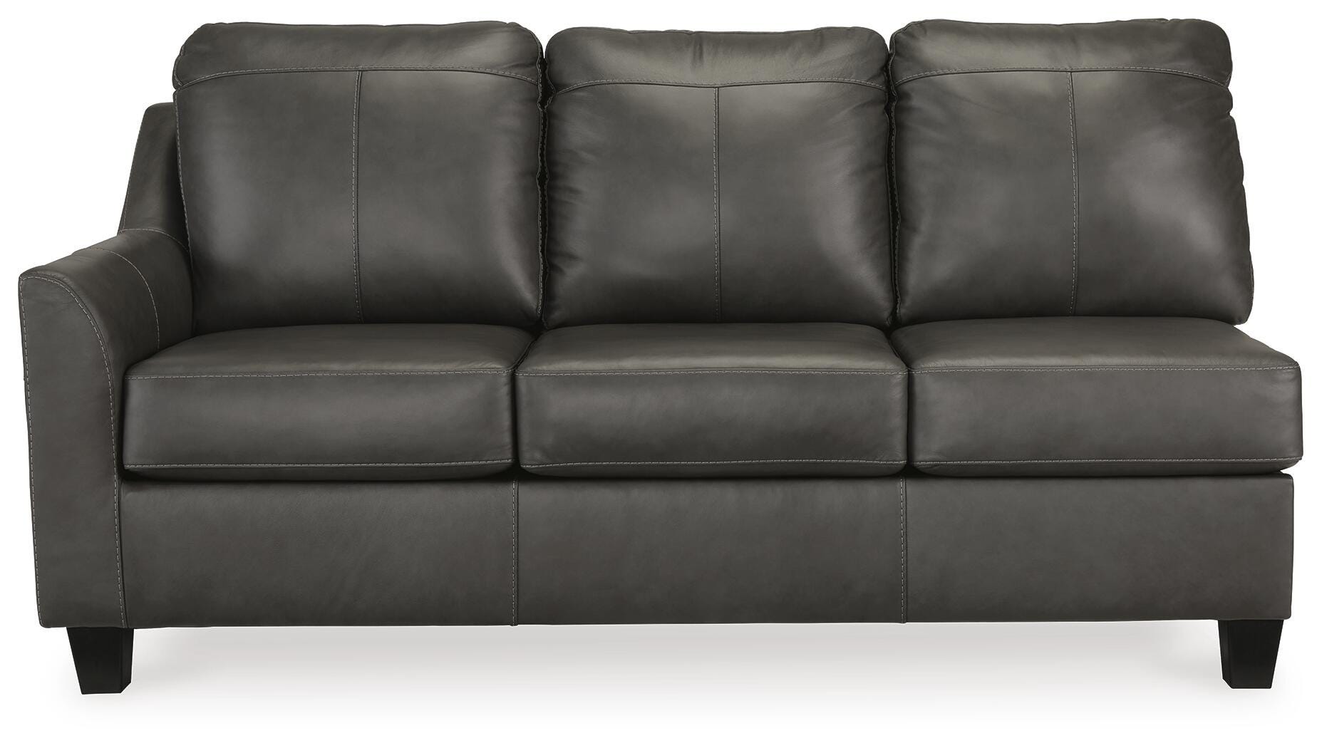 Valderno 2-Piece RAF Chaise Sectional in Fog Leather