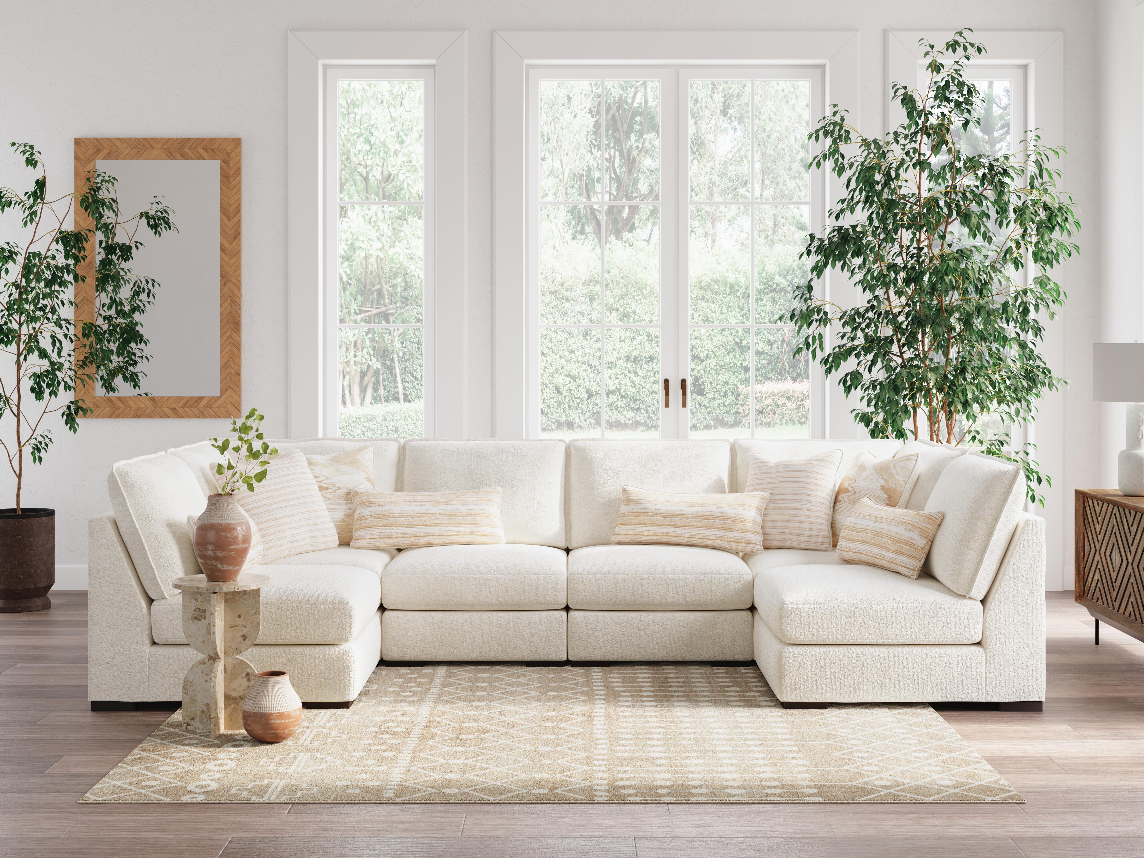 Donelson Creek 6-Piece Sectional in Vanilla