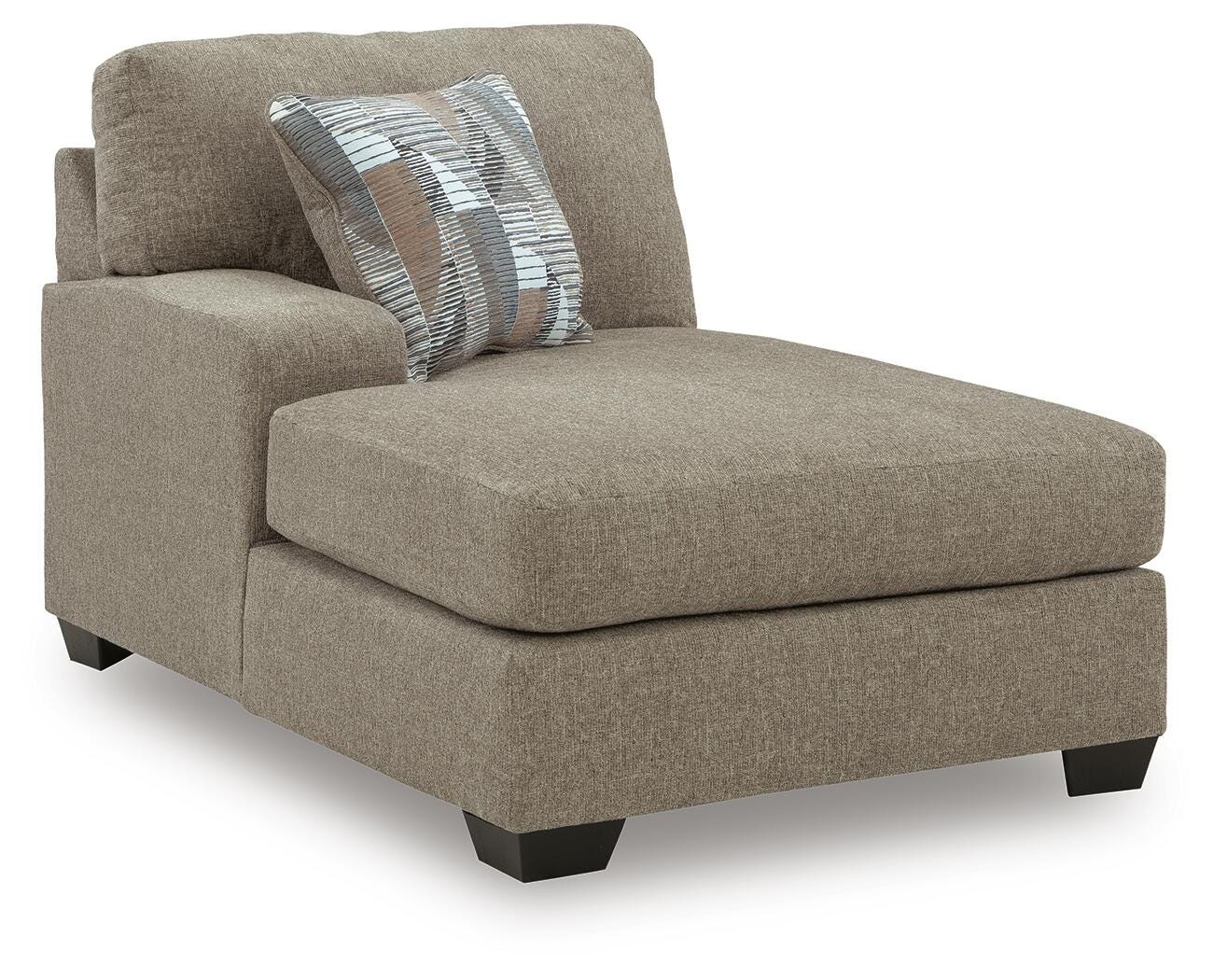 Newellen 3-Piece Sleeper Sectional with Double Chaise in Hemp Chenille