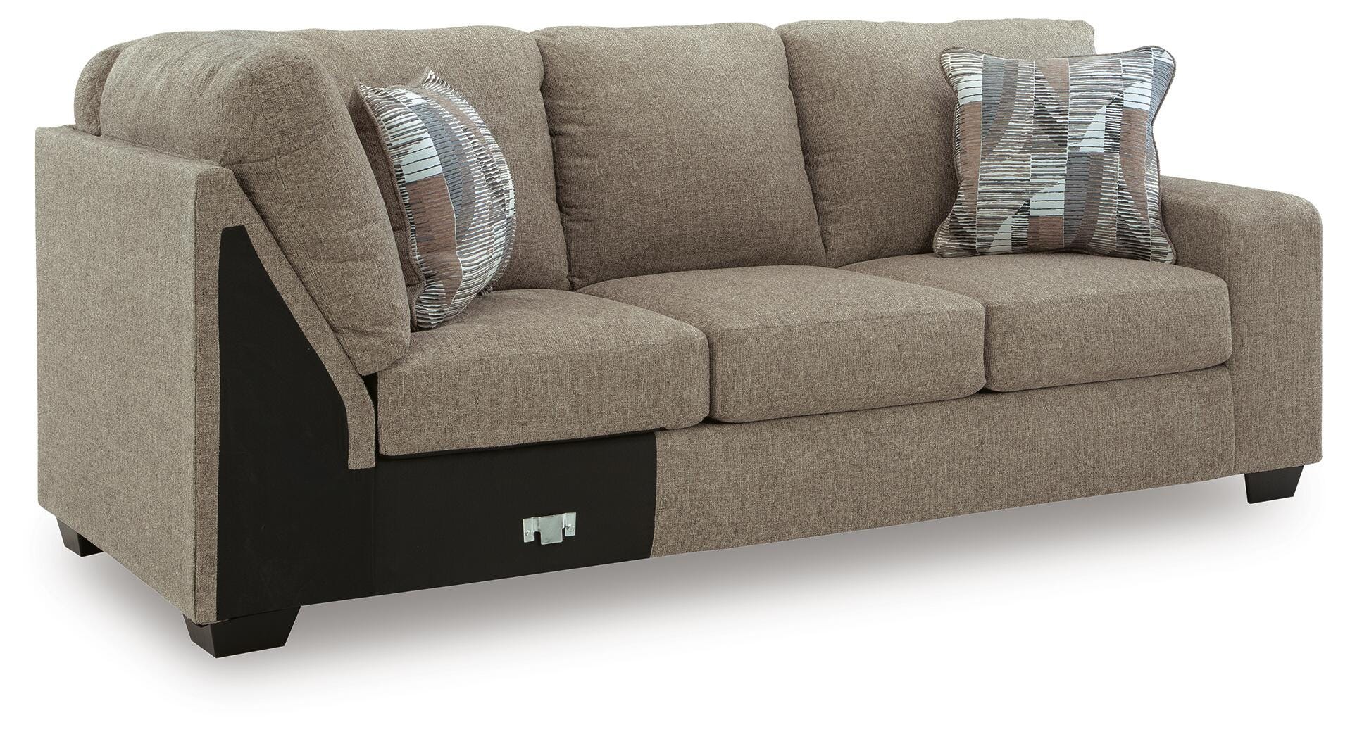 Newellen 3-Piece Sectional and Oversized Ottoman in Hemp