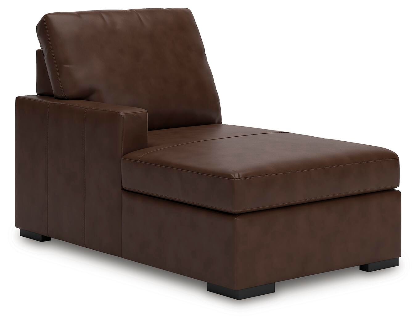 McDowlan 3-Piece LAF Chaise Sectional in Coffee Leather