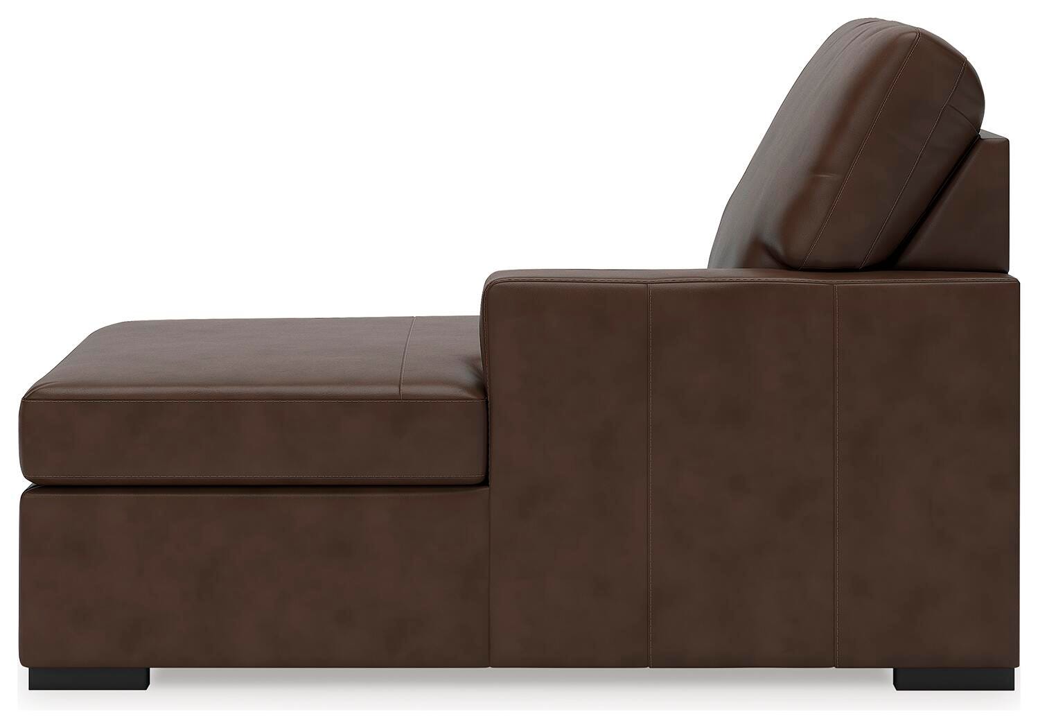 McDowlan 3-Piece Sectional with Double Chaise in Coffee Leather