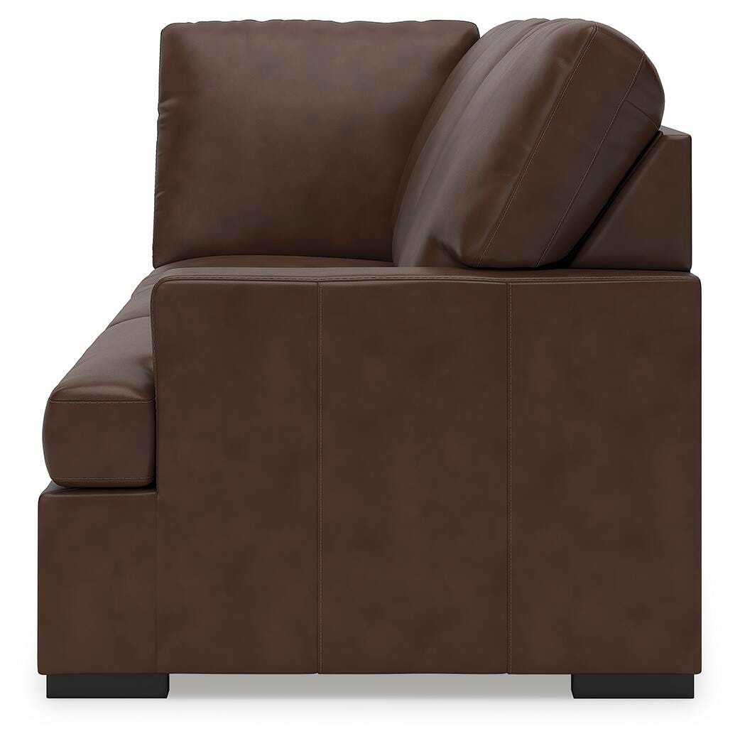McDowlan 3-Piece LAF Chaise Sectional in Coffee Leather