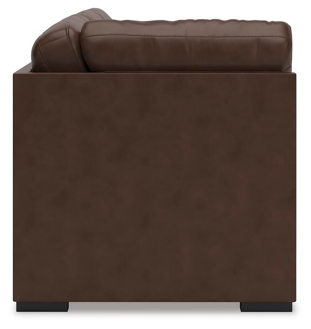 McDowlan 3-Piece LAF Chaise Sectional in Coffee Leather