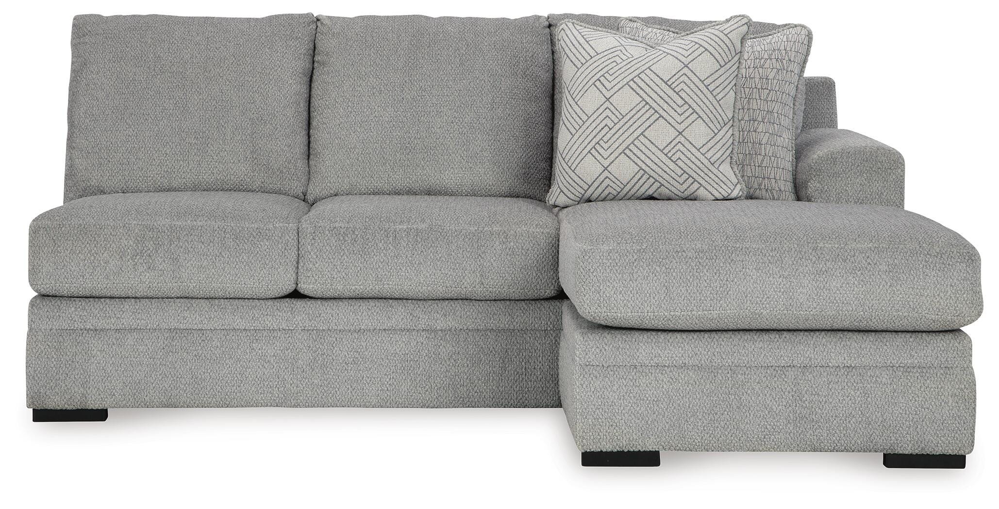 Casselbury 2-Piece LAF Sectional in Cement Velvet
