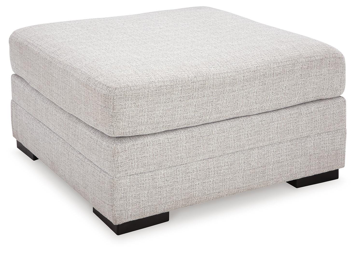 Koralynn 3-Piece Sectional and Oversized Accent Ottoman in Stone