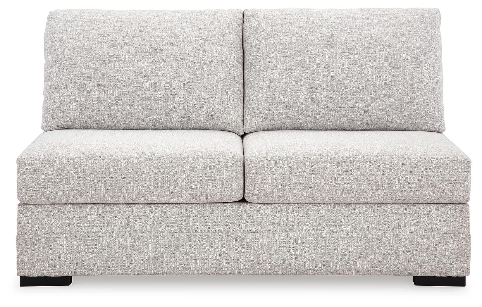 Koralynn 3-Piece LAF Chaise Sectional in Stone Performance Fabric and Next-Gen Nuvella