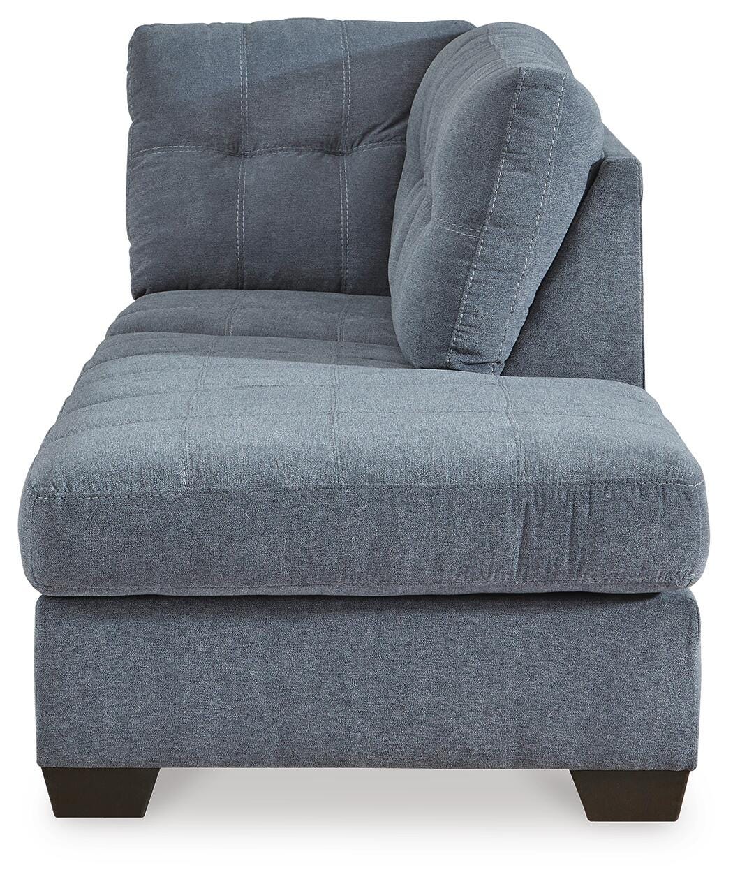 Marleton 2-Piece RAF Chaise Sleeper Sectional in Denim Microfiber