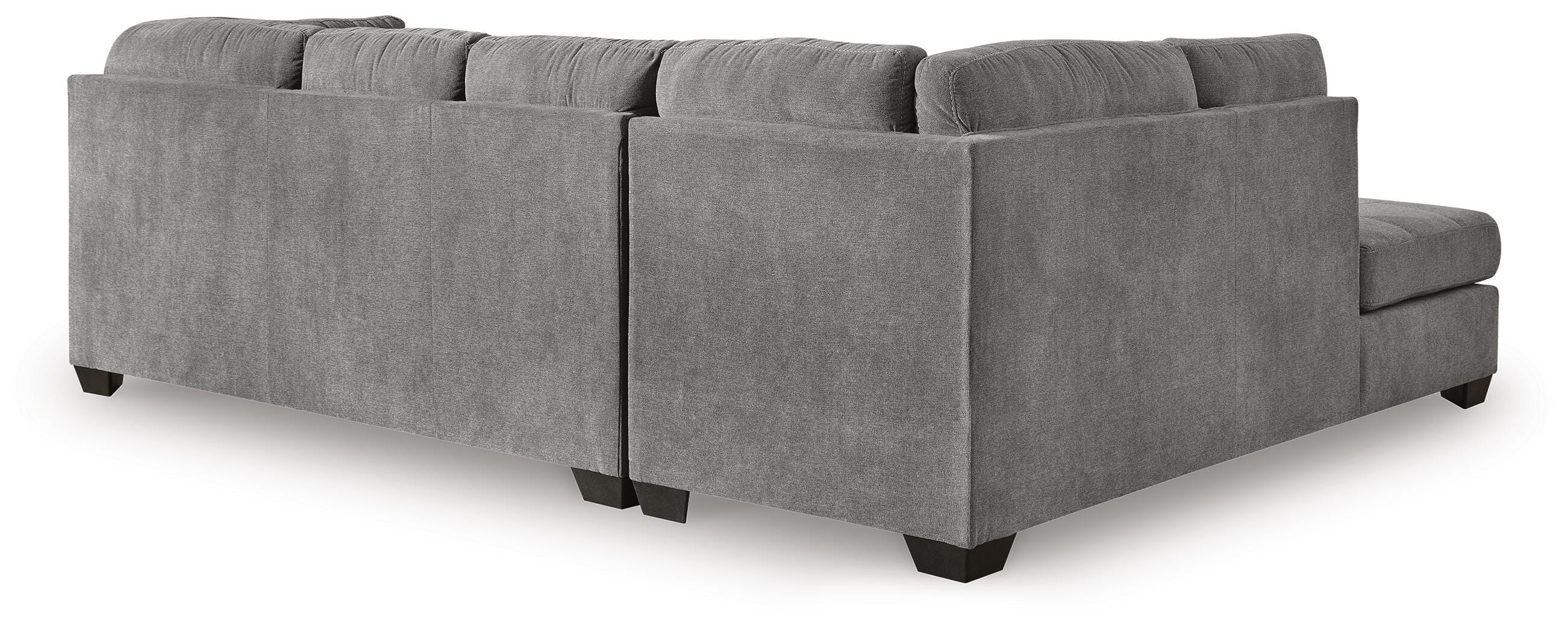 Marleton 2-Piece LAF Chaise Sectional in Gray Microfiber