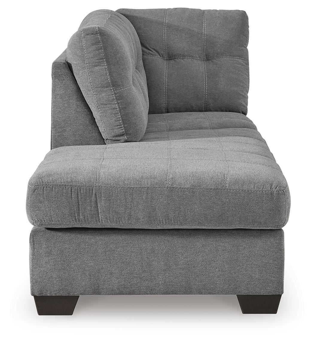 Marleton 2-Piece LAF Chaise Sleeper Sectional in Gray Microfiber