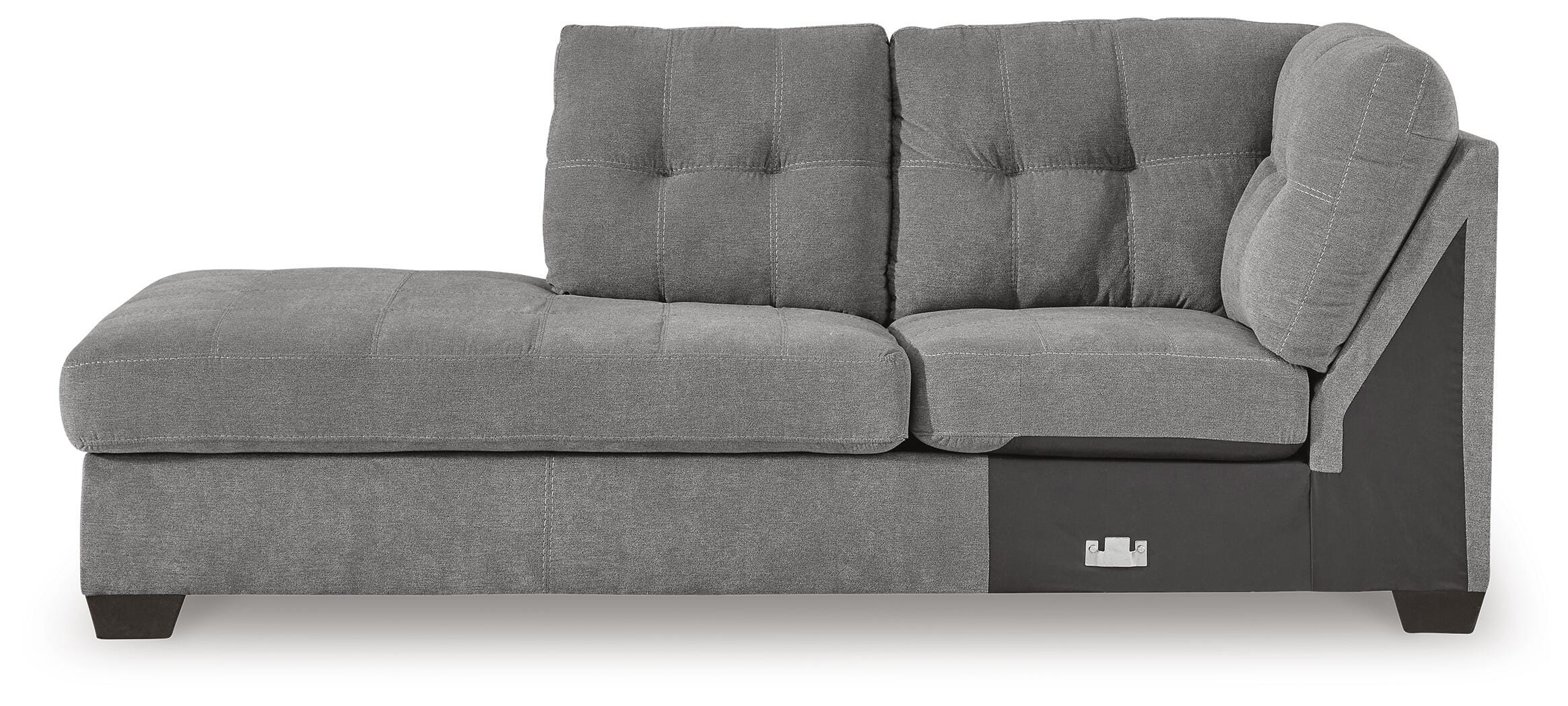 Marleton 2-Piece LAF Chaise Sectional in Gray Microfiber