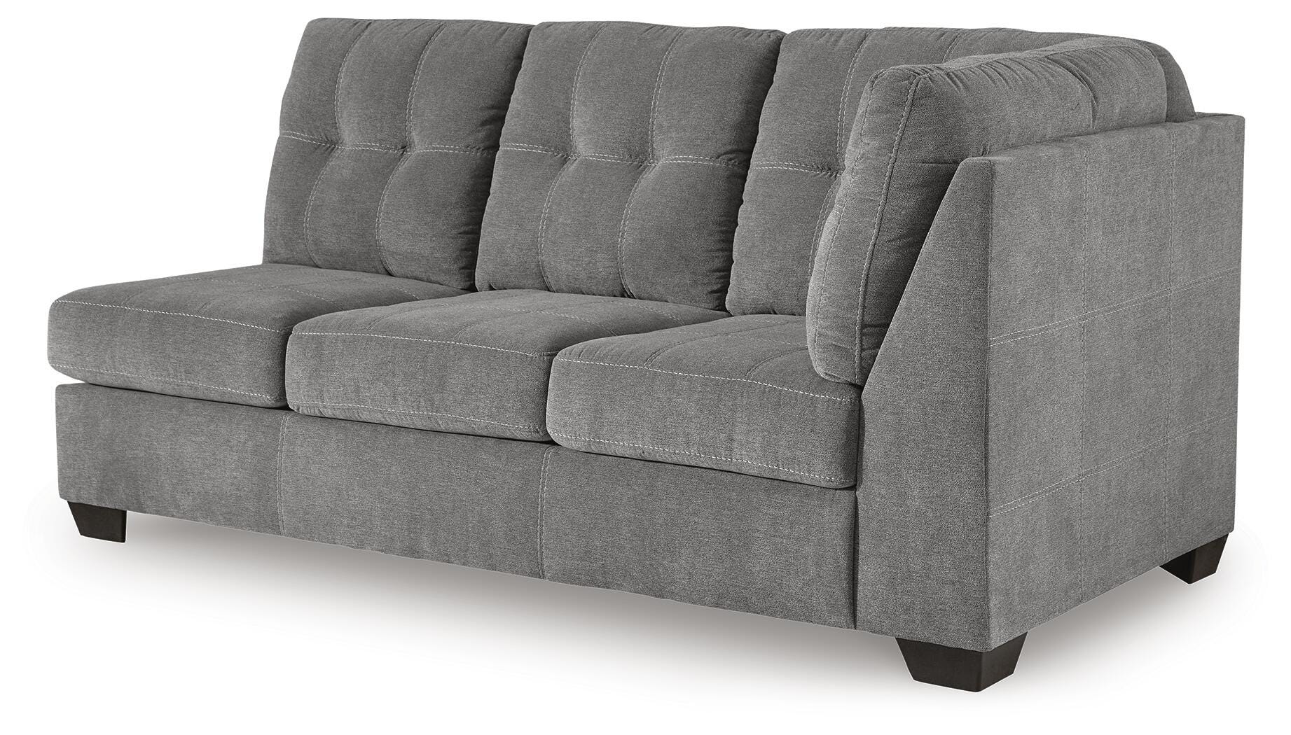 Marleton 2-Piece LAF Chaise Sleeper Sectional in Gray Microfiber