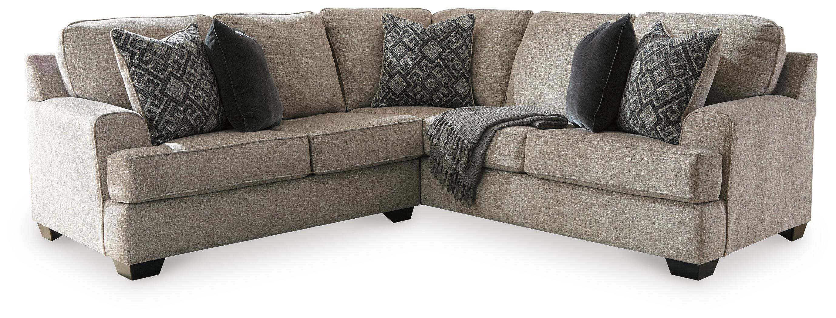 Bovarian 2-Piece RAF Sectional in Stone Chenille