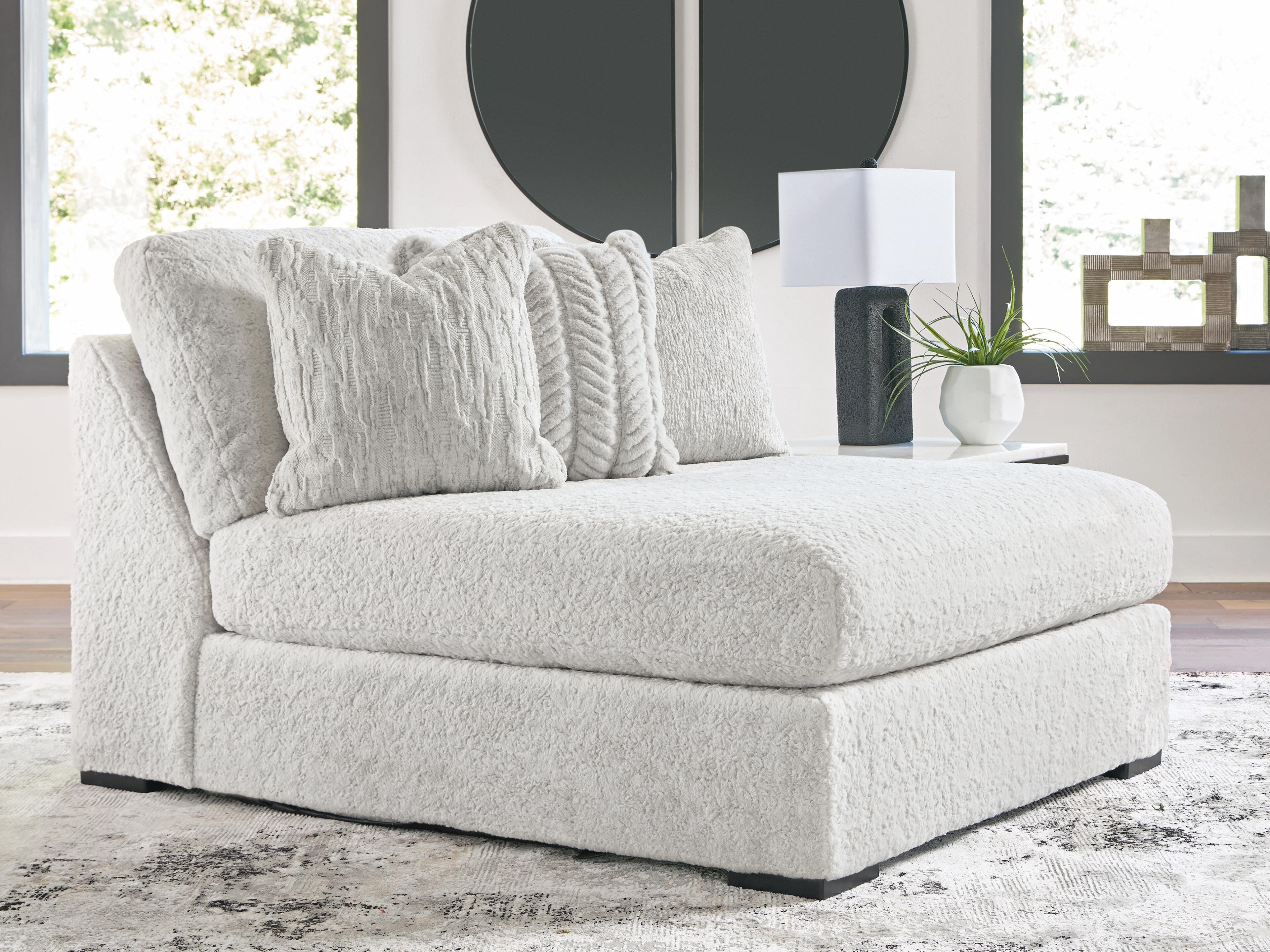 Cuddle Plush 5-Piece Sectional with Chaise in Arctic