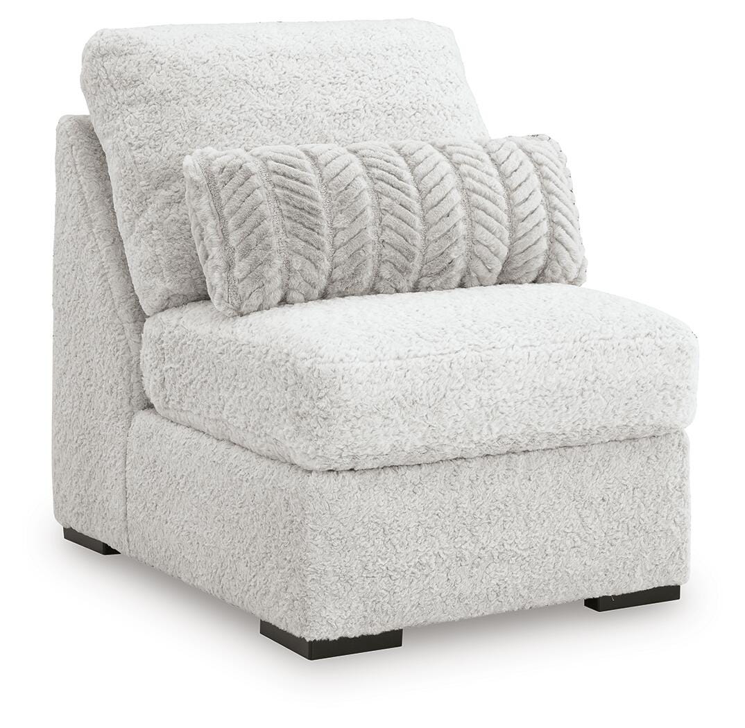 Cuddle Plush 5-Piece Sectional with Chaise in Arctic