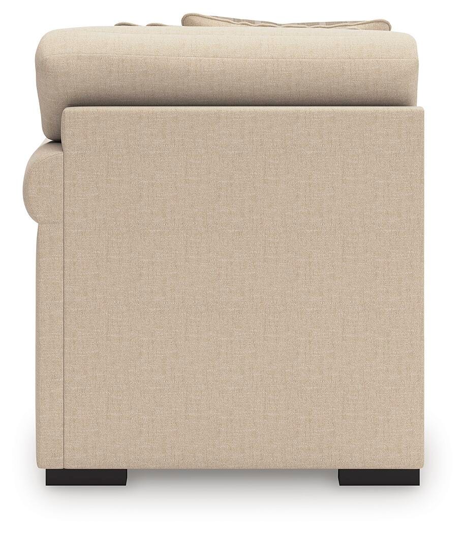 LadyMae 2-Piece RAF Chaise Sectional in Twill Performance Fabric and Next-Gen Nuvella