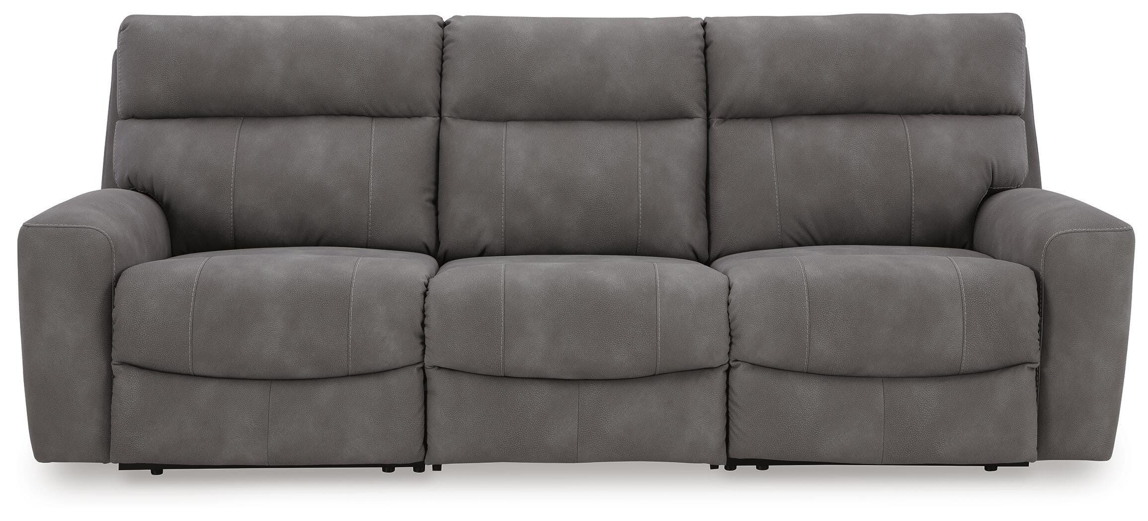 Next-Gen Durapella 3-Piece Power Reclining Sectional Sofa in Slate Microfiber