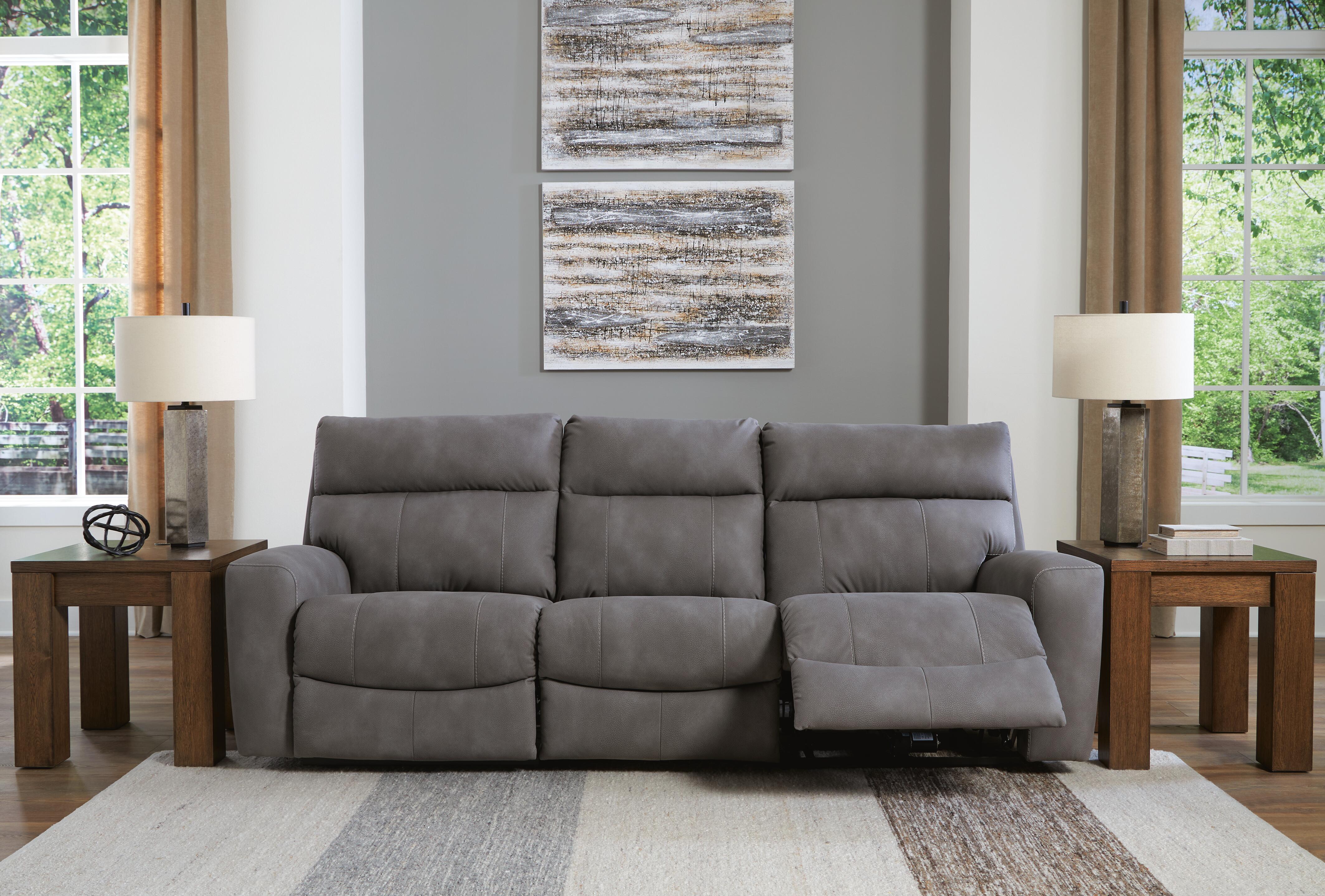 Next-Gen Durapella 3-Piece Power Reclining Sectional Sofa in Slate Microfiber