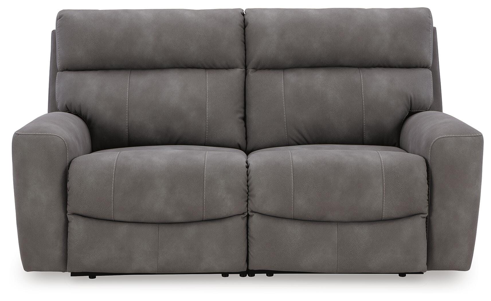 Next-Gen Durapella 2-Piece Power Reclining Sectional Loveseat in Slate Microfiber