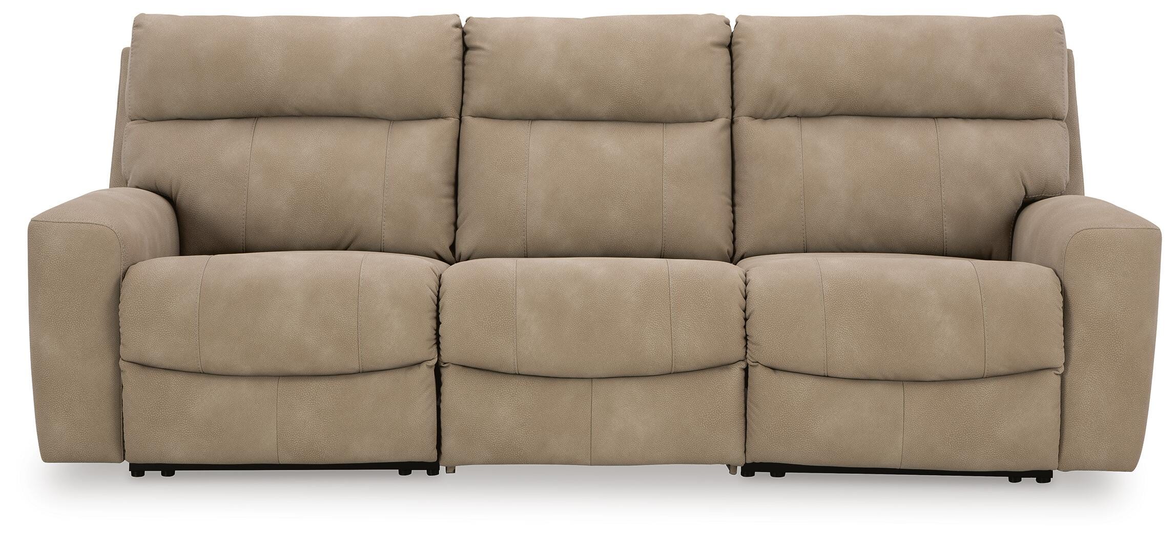 Next-Gen Durapella 3-Piece Power Reclining Sectional Sofa in Sand Microfiber