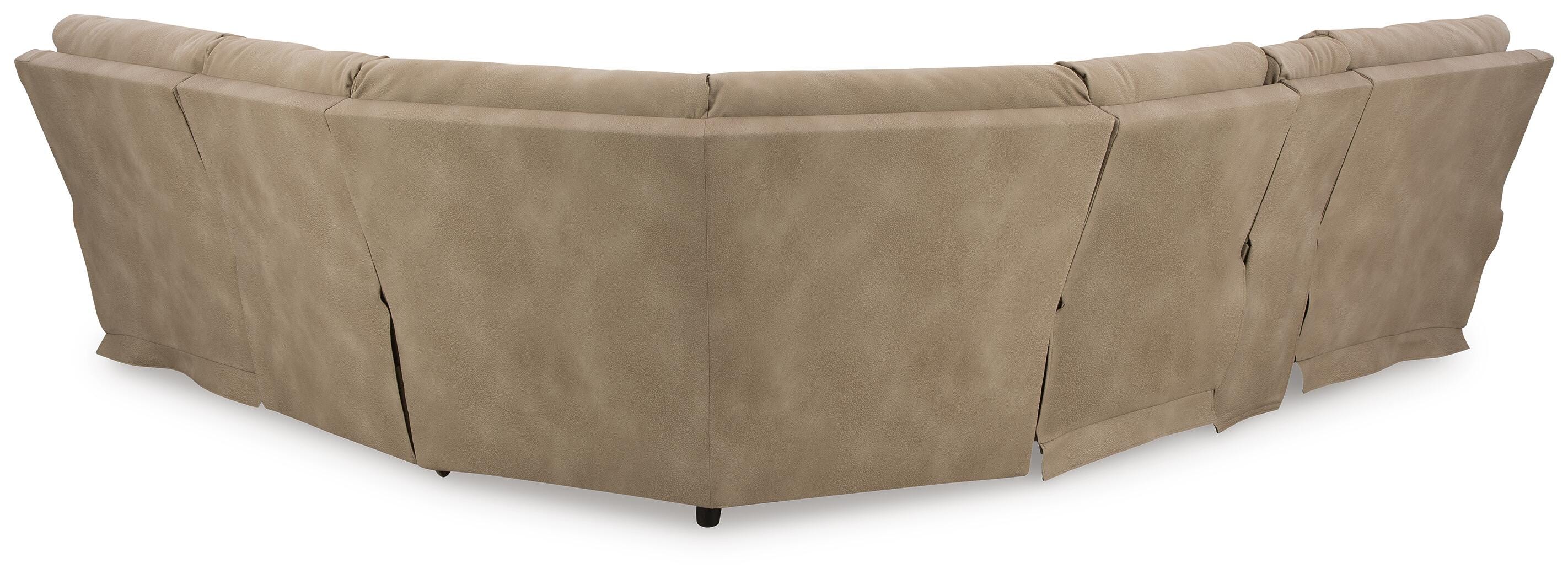 Next-Gen Durapella 6-Piece Power Reclining Sectional in Sand Microfiber