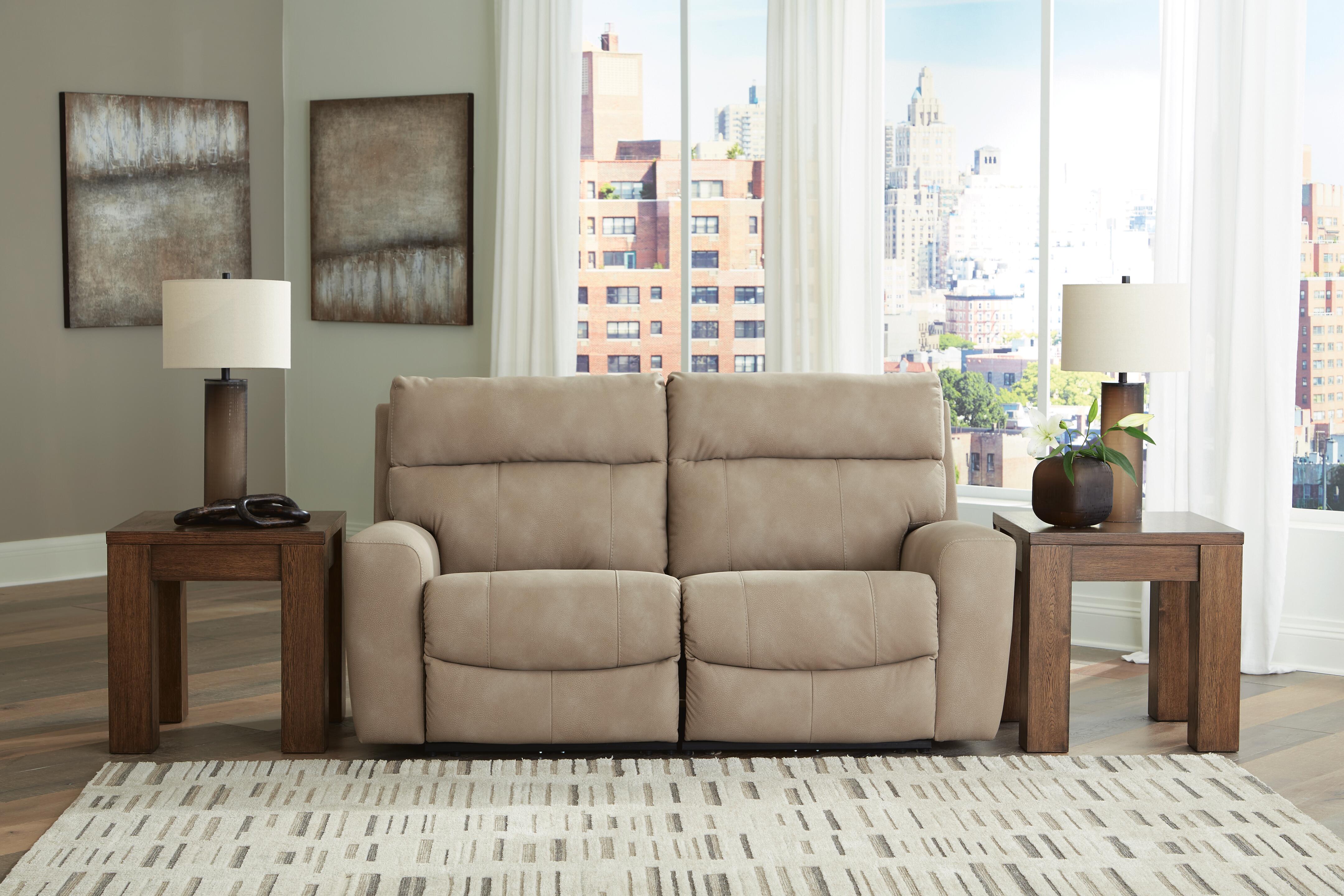 Next-Gen Durapella 2-Piece Power Reclining Sectional Loveseat in Sand Microfiber