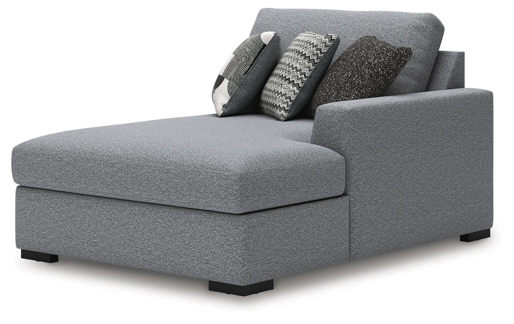 Bealton 6-Piece RAF Chaise Sectional in Salt and Pepper Performance Fabric and Next-Gen Nuvella