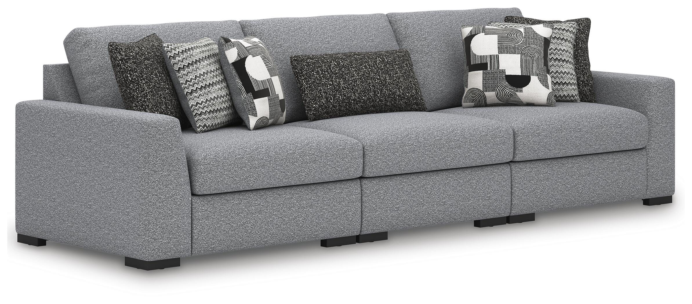 Bealton 3-Piece Sectional in Salt and Pepper Performance Fabric and Next-Gen Nuvella