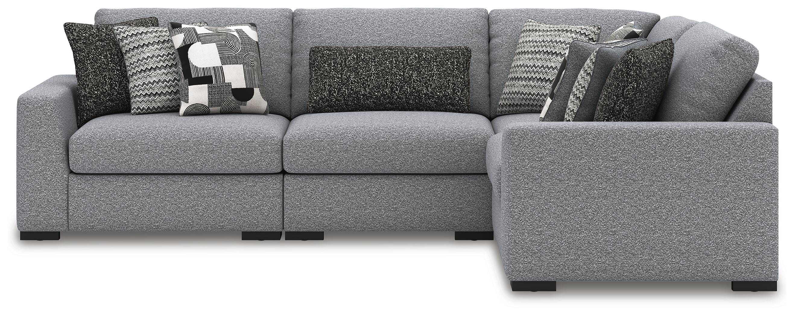 Bealton 4-Piece Sectional in Salt and Pepper Performance Fabric and Next-Gen Nuvella