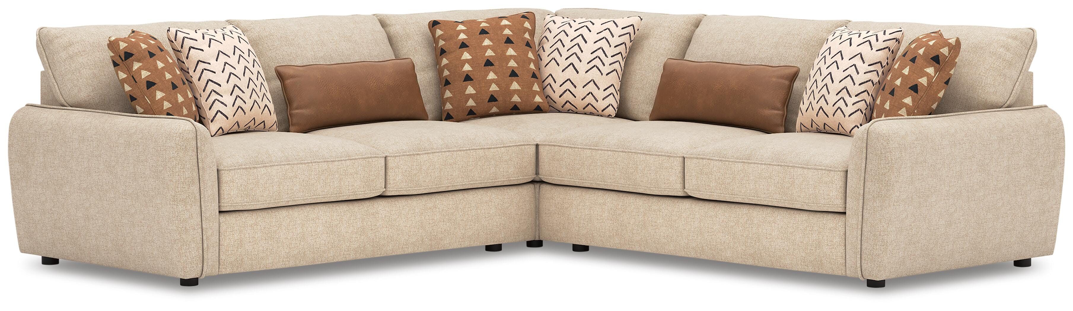 Seyler 3-Piece Sectional in Sand Chenille