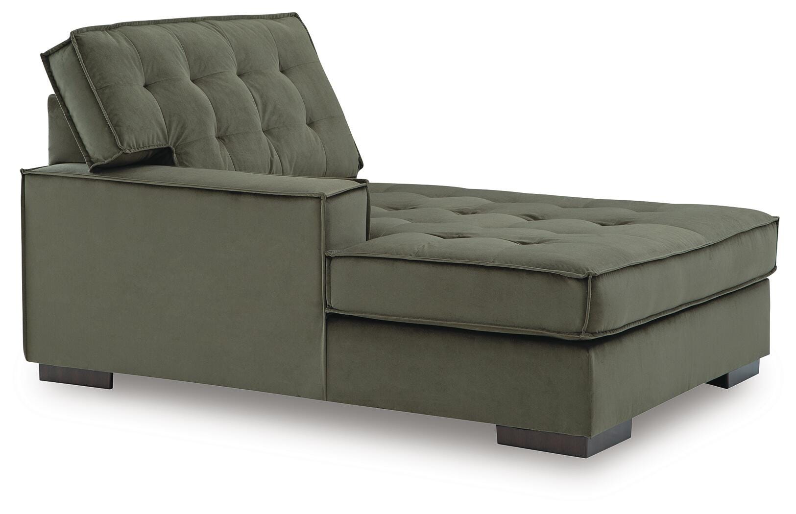 Caspian-Town 2-Piece LAF Chaise Sectional in Olive Velvet