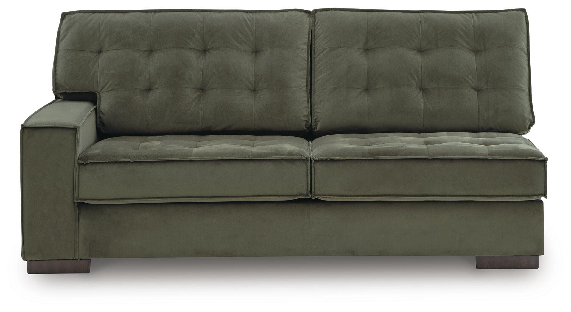Caspian-Town 2-Piece RAF Chaise Sectional in Olive Velvet