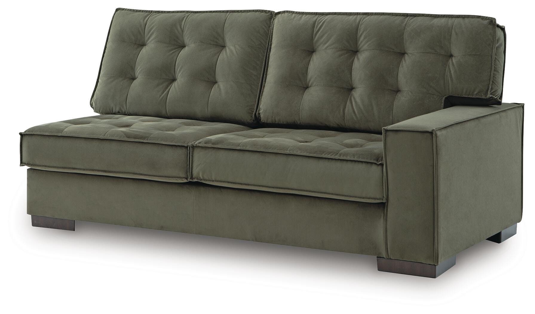 Caspian-Town 2-Piece LAF Chaise Sectional in Olive Velvet