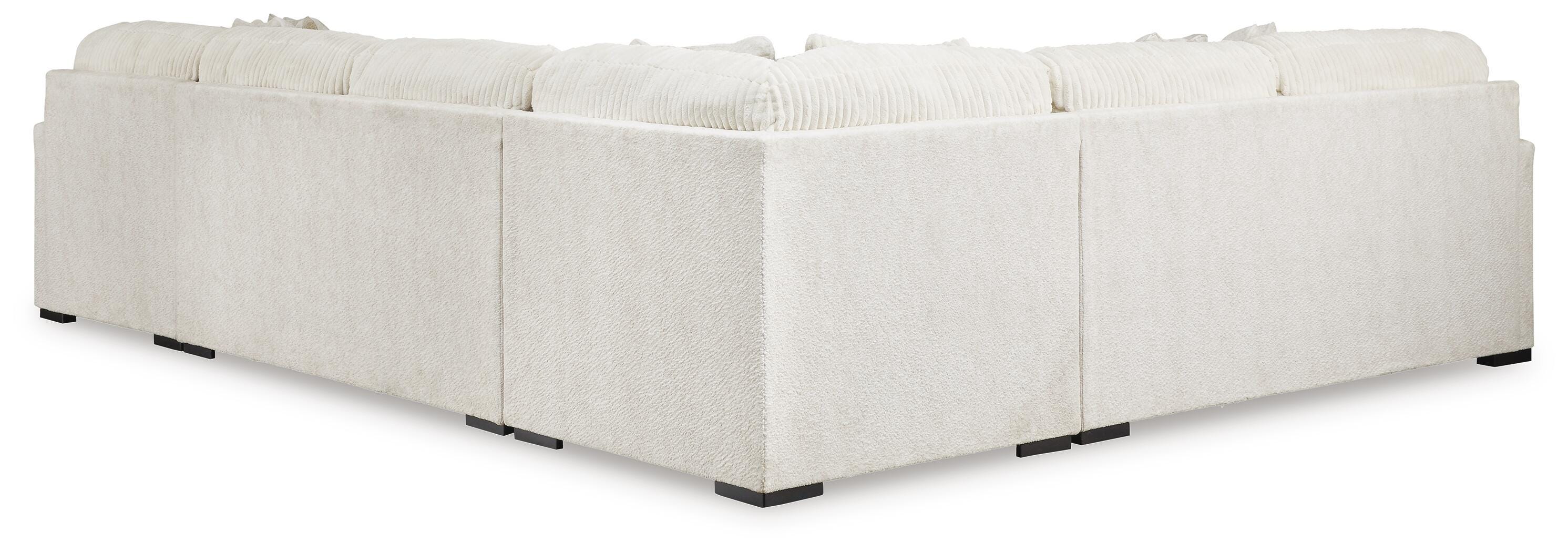 Chessington 4-Piece RAF Chaise Sectional in Ivory Chenille