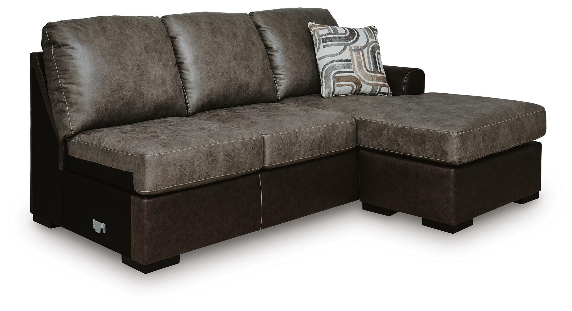Castille Way 2-Piece Sectional with LAF Sofa Chaise in Fossil