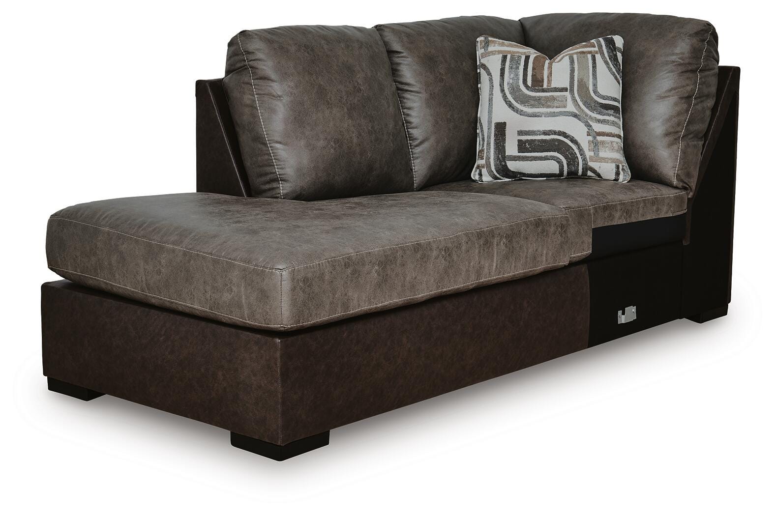 Castille Way 2-Piece RAF Chaise Sleeper Sectional in Fossil