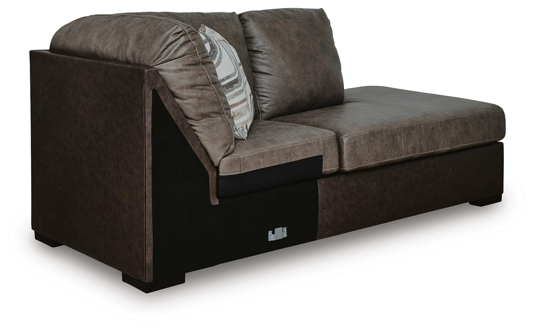 Castille Way 2-Piece LAF Chaise Sleeper Sectional in Fossil