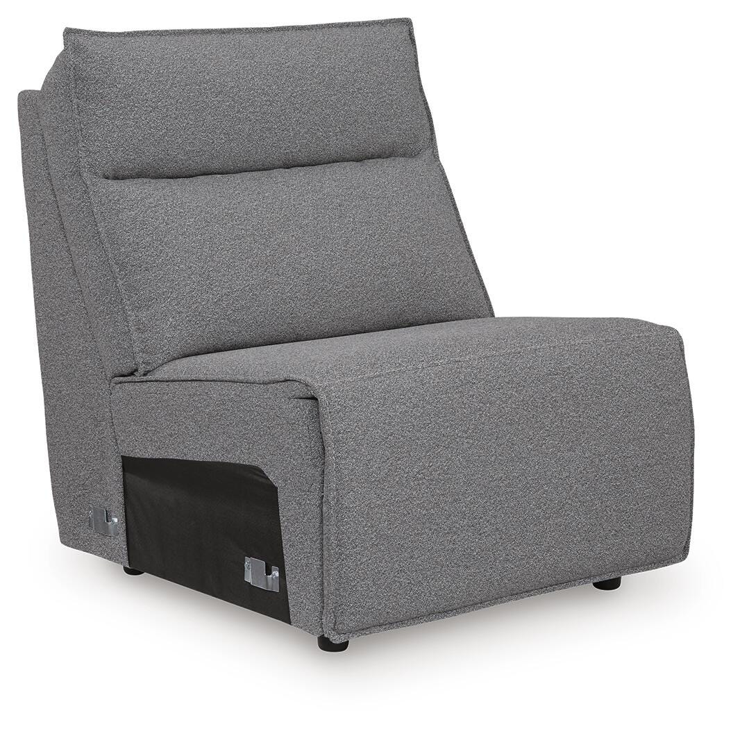 Modmax II 7-Piece LAF Chaise Power Reclining Sectional and Audio Console in Salt and Pepper