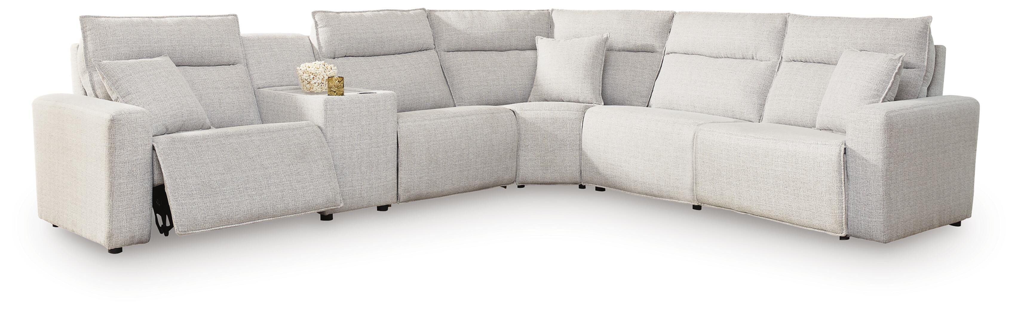 Modmax II 6-Piece Power Reclining Sectional with Console in Stone