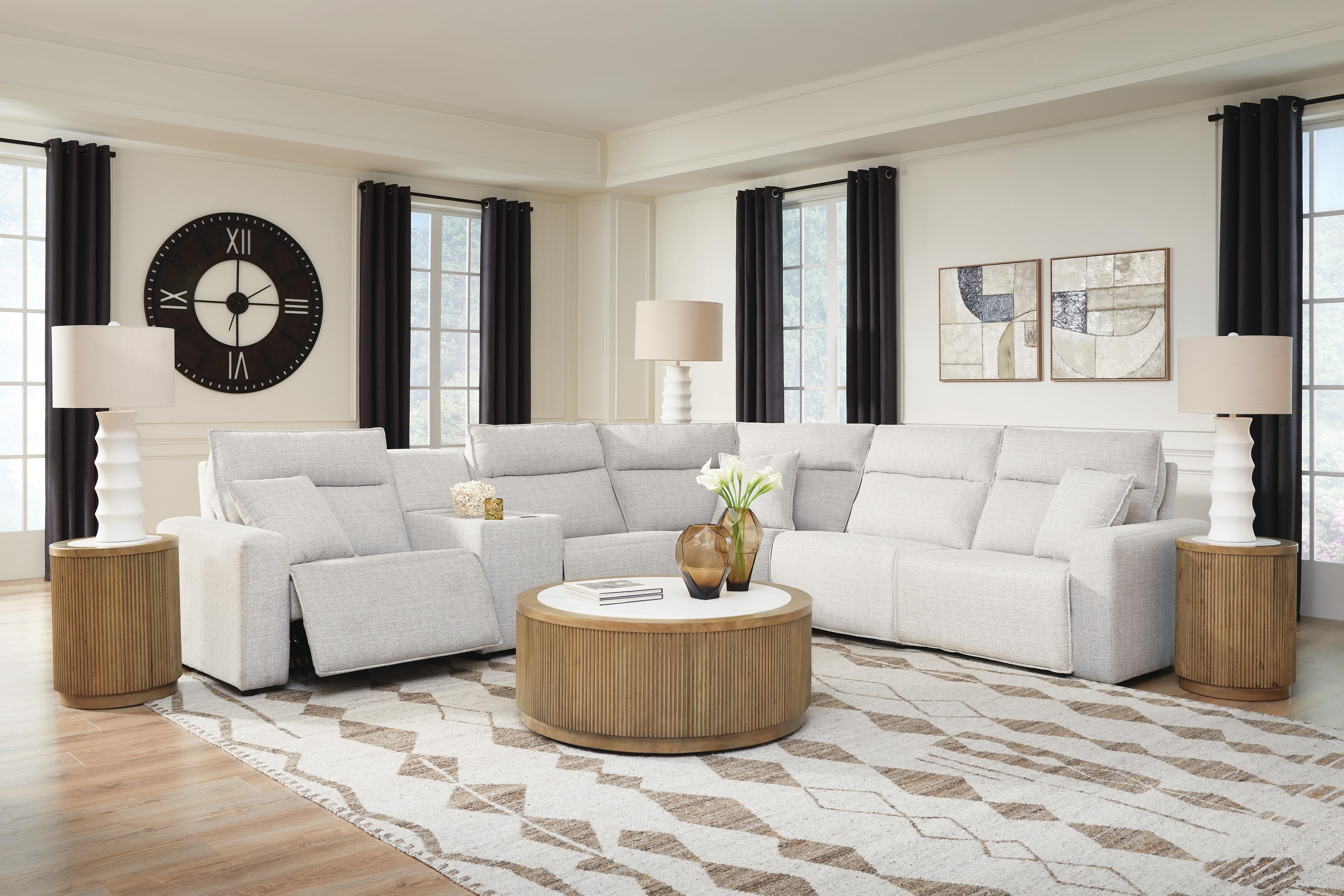 Modmax II 6-Piece Power Reclining Sectional with Console in Stone
