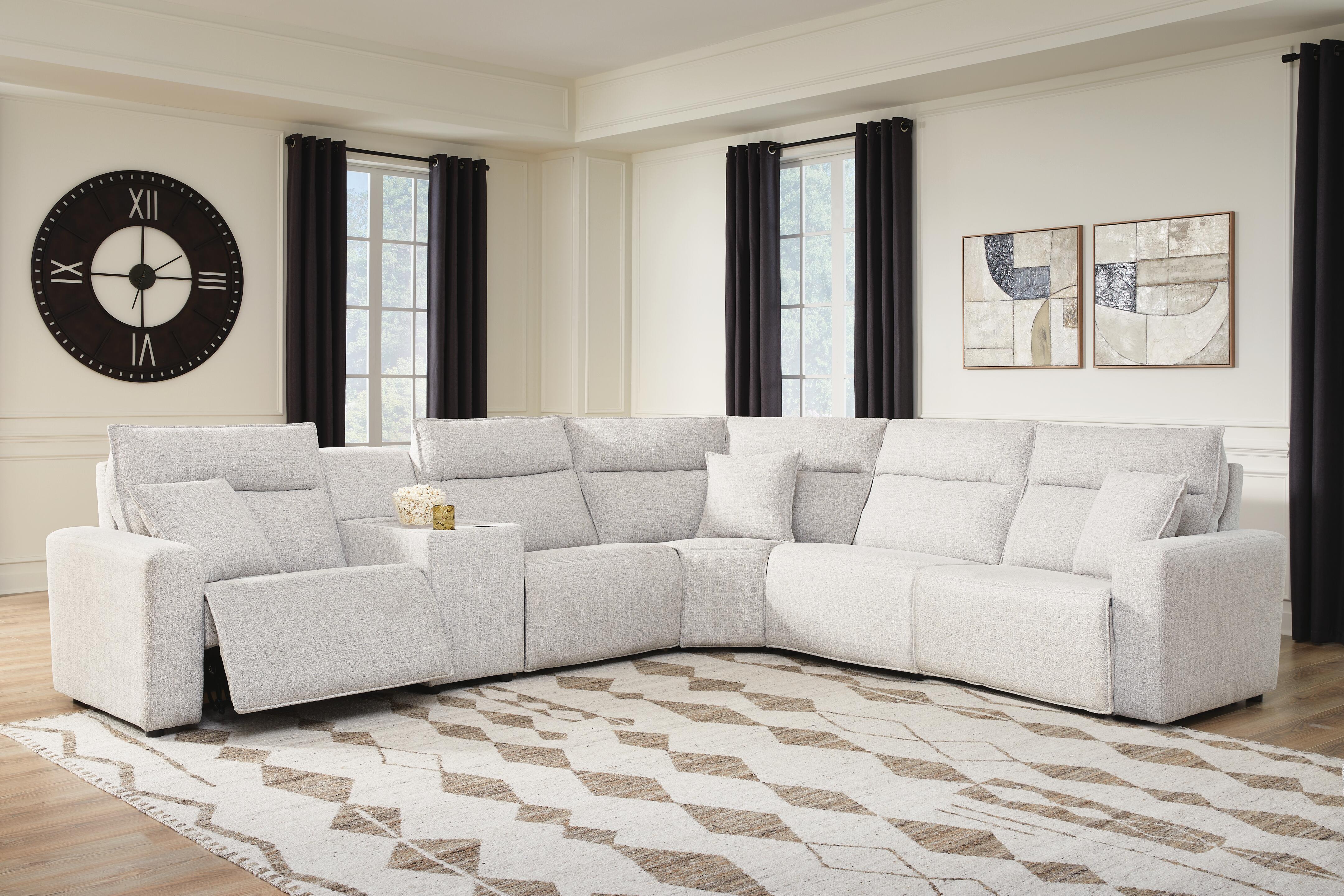 Modmax II 6-Piece Reclining Sectional with Console in Stone