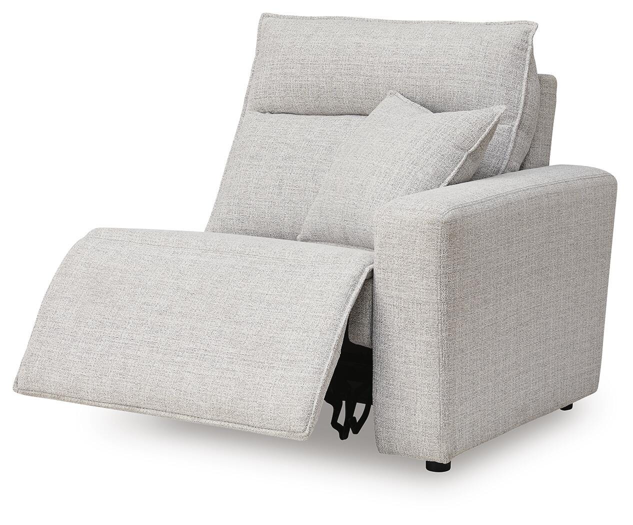 Modmax II 7-Piece LAF Chaise Power Reclining Sectional and Audio Console in Stone