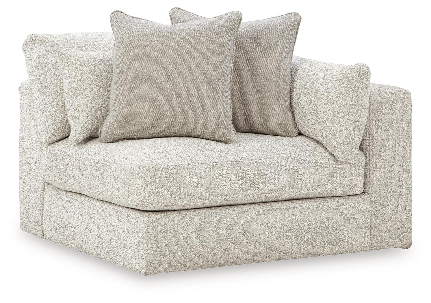 Ashbourne Estate 6-Piece LAF Chaise Sectional in Snowstone