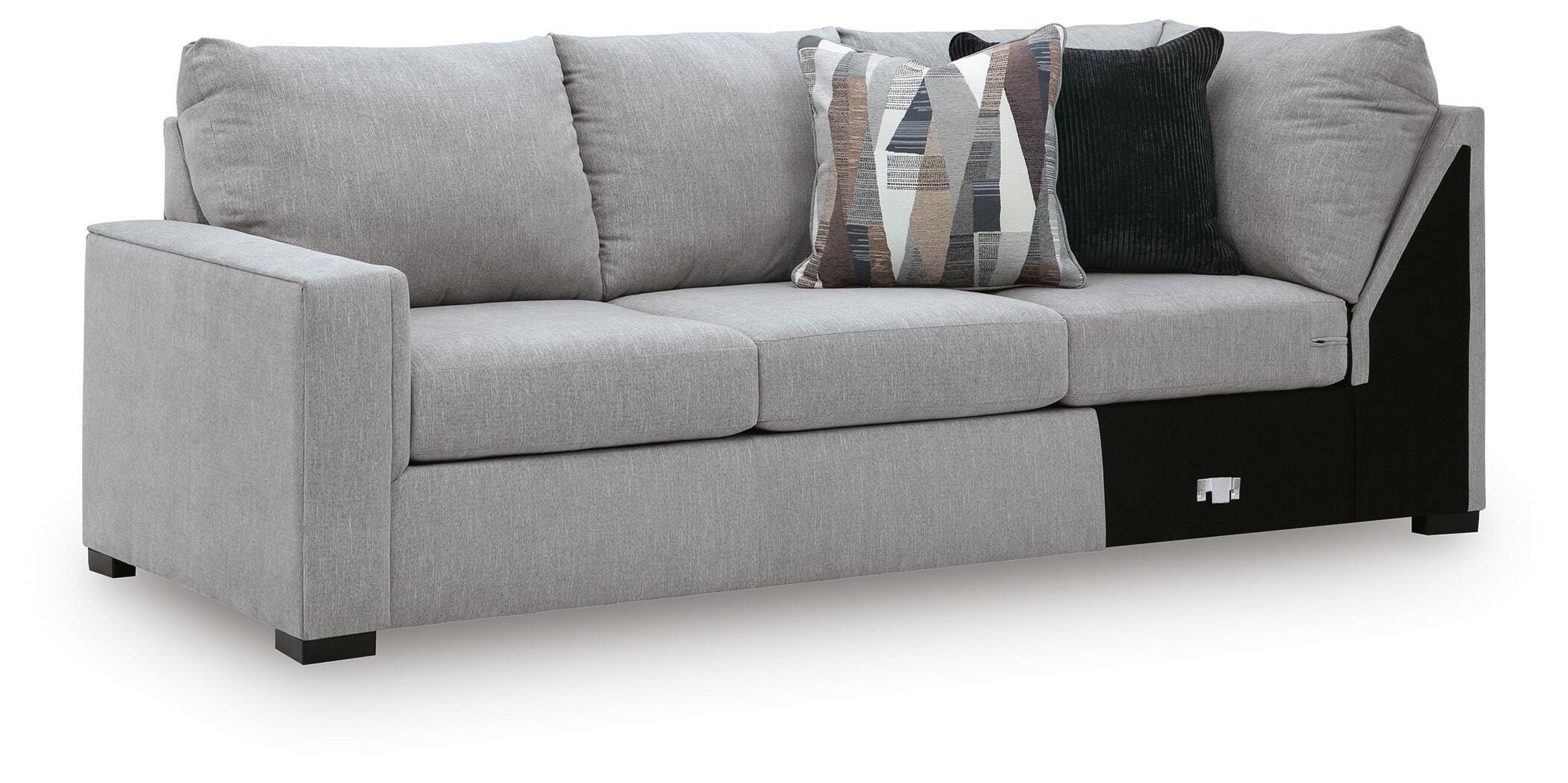 Lakepoint 2-Piece RAF Chaise Sectional in Nickel