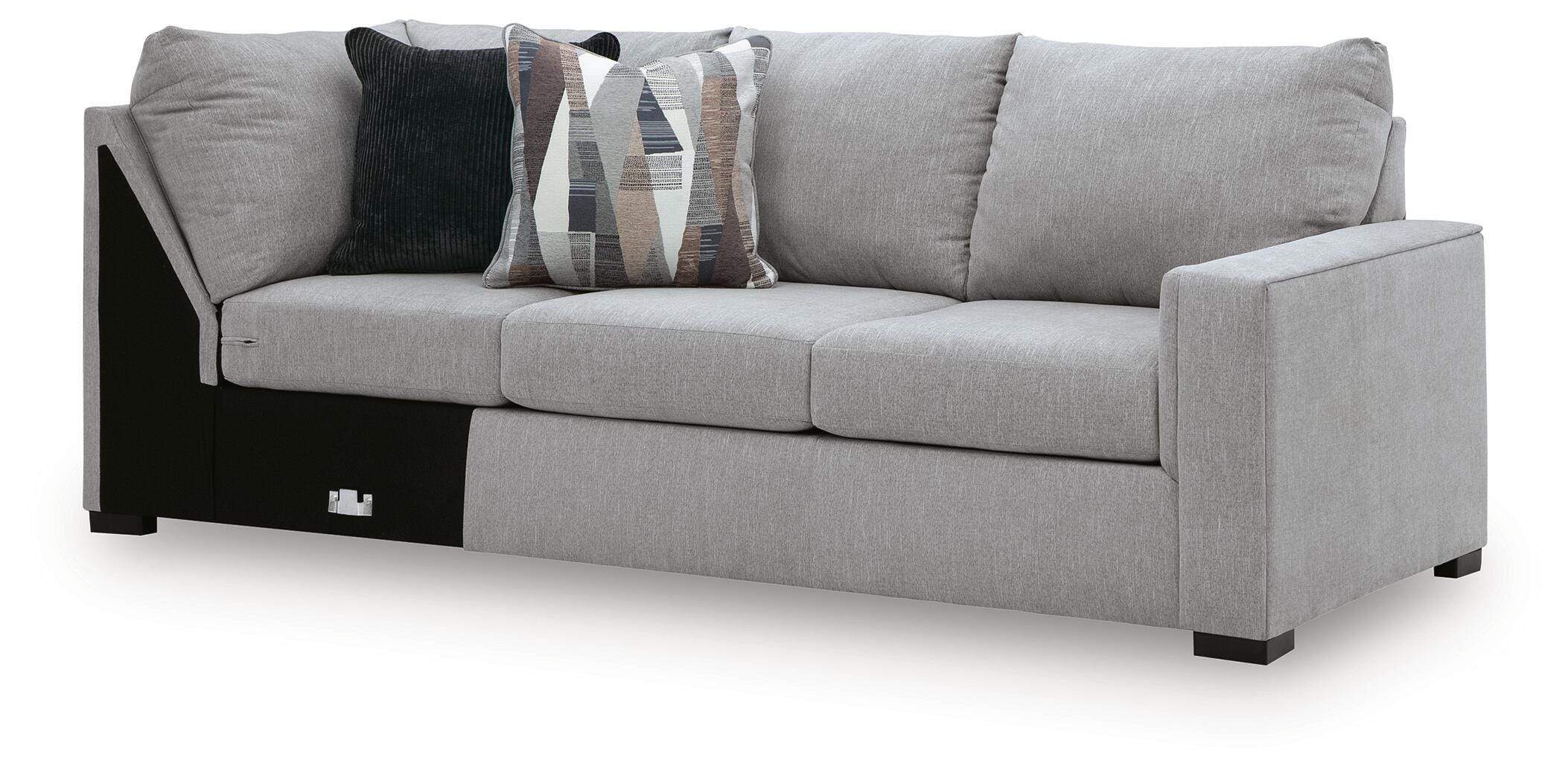 Lakepoint 2-Piece LAF Chaise Sectional in Nickel