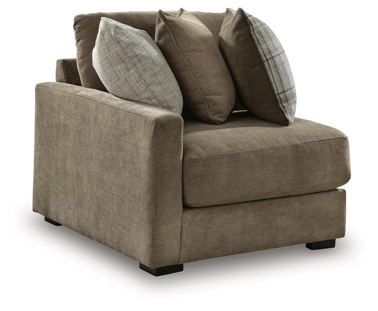Camellia-Court 6-Piece RAF Chaise Sectional in Coffee