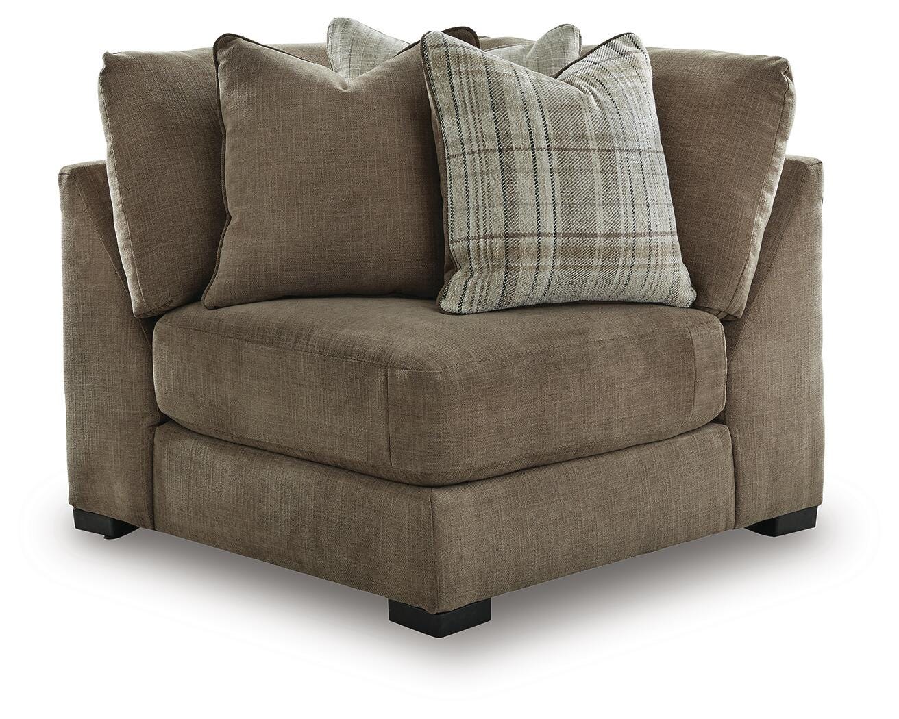 Camellia-Court 6-Piece RAF Chaise Sectional in Coffee