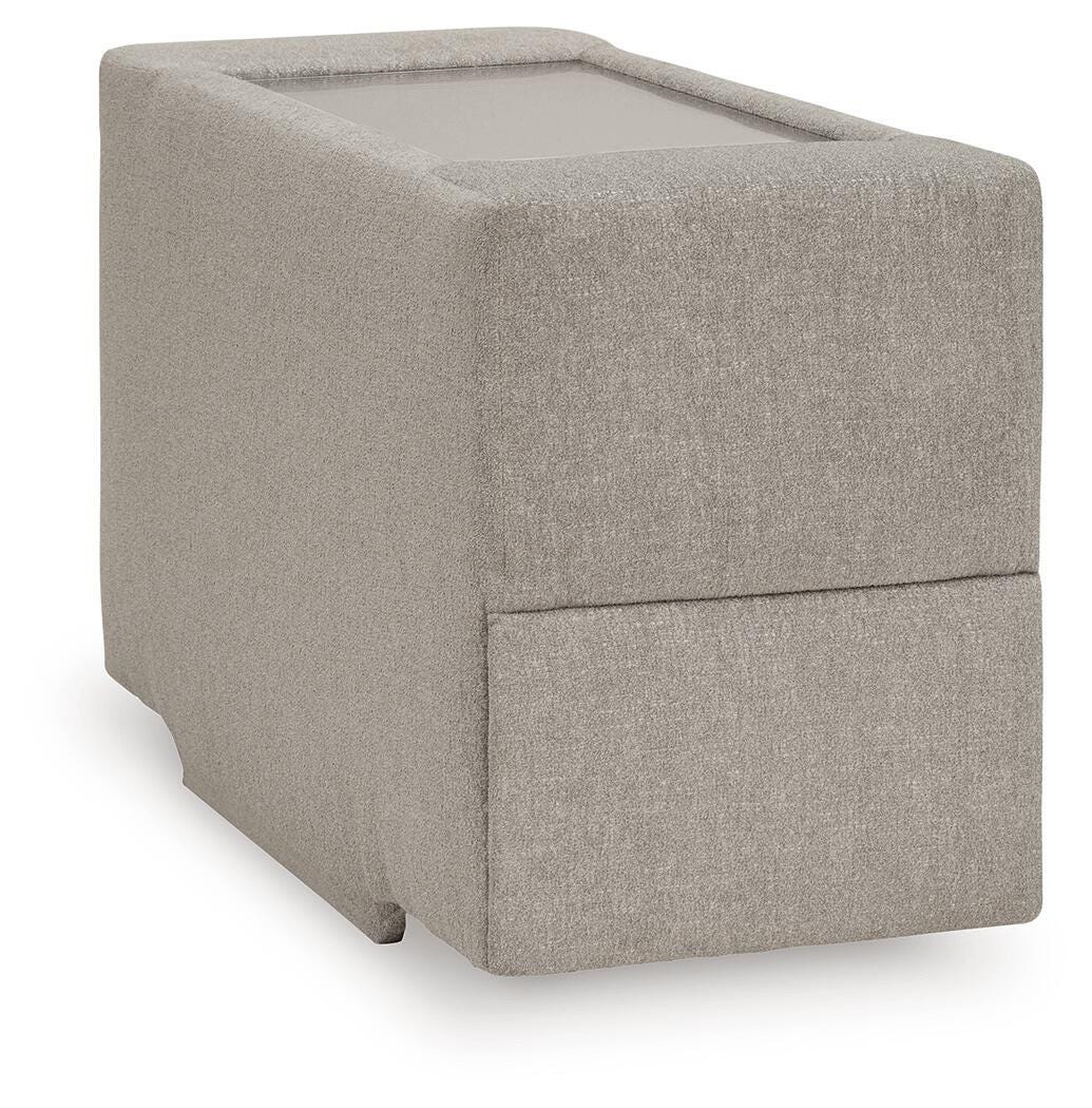 ModMax Luxe 5-Piece Double Chaise Sectional with Storage Consoles in Flint